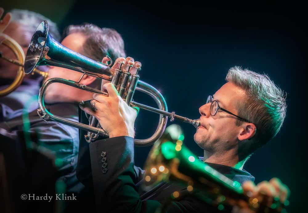 Bas Konings, trompet (lead), flugelhorn, Millennium Jazz Orchestra, foto (C) Hardy Klink