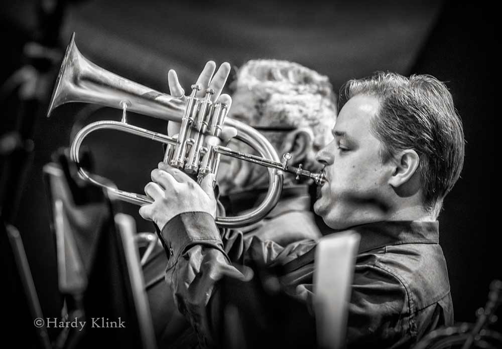 Florian Sperzel, trompet, flugelhorn, Millennium Jazz Orchestra, foto (C) Hardy Klink