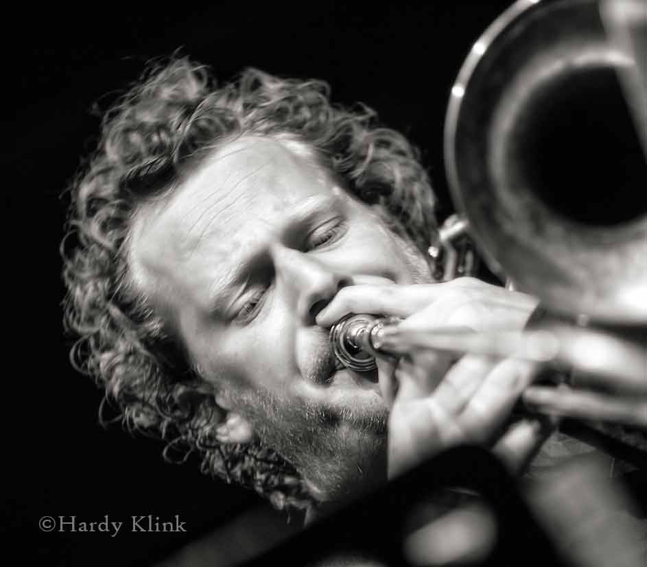 Jan Peter van der Hoeve, trombone, Milliennium Jazz Orchestra, foto (C) Hardy Klink