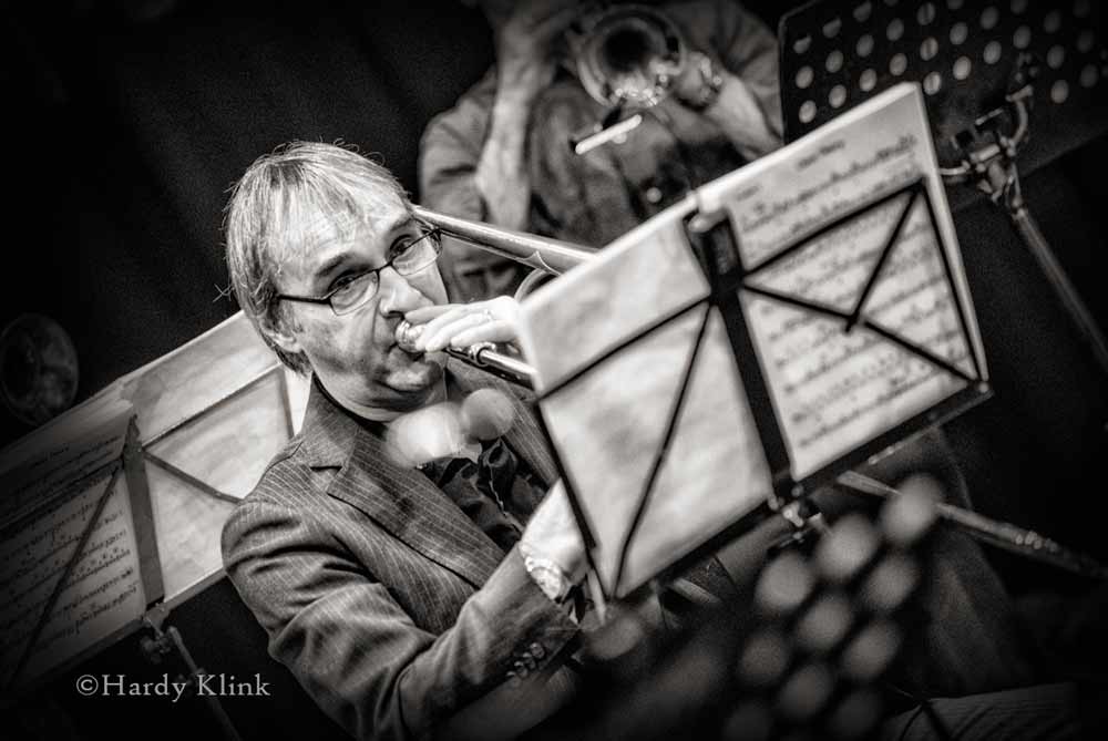 Simon Pugsley, trombone, Millennium Jazz Orchestra, foto (C) Hardy Klink